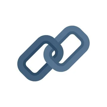Computer chain icon flat vector. Frame interface Stock Illustration