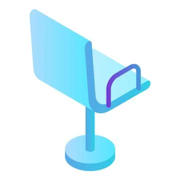 Computer chair icon, isometric style Stock Illustration
