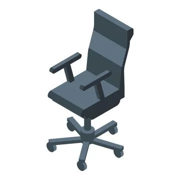 Computer chair icon isometric vector. Gamer furniture Stock Illustration