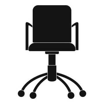Computer chair icon, simple style. Stock-Illustration
