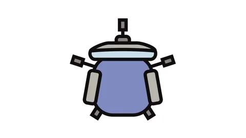 Computer chair top view color icon animation Stock Footage 326099544