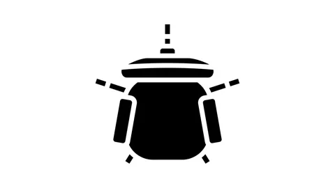 Computer chair top view glyph icon animation Stock Footage 326157677