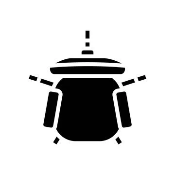 Computer chair top view glyph icon vector illustration Illustrazione stock