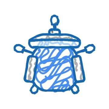 Computer chair top view icon doodle illustration 스톡 일러스트