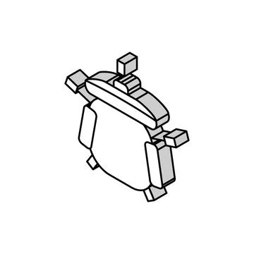 Computer chair top view isometric icon vector illustration 스톡 일러스트