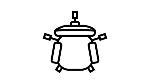 Computer chair top view line icon animation Stock Footage 326135820