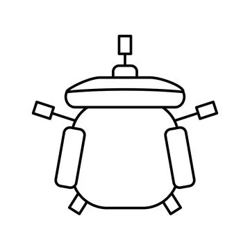 Computer chair top view line icon vector illustration Illustrazione stock