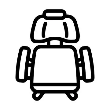 Computer chair top view line icon vector illustration Stock Illustration