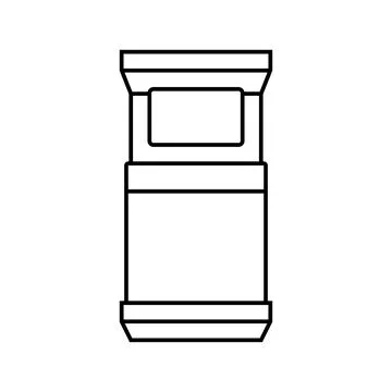 Computer chair top view line icon vector illustration Stock Illustration