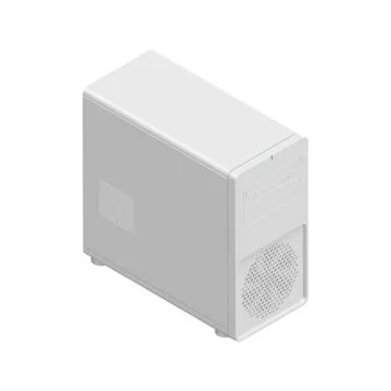 Computer chassis detailed isometric icon Stock Illustration