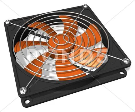 Computer chassis/CPU cooler Stock Illustration