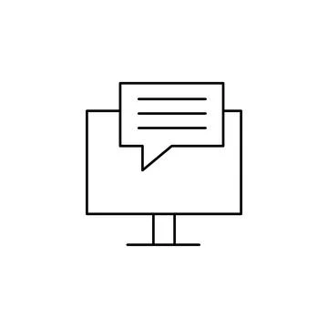 Computer, chat, message icon. Simple line, outline vector of information tran Stock-Illustration