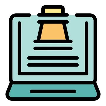 Computer chess game icon vector flat Stock Illustration