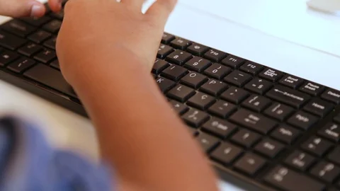 Computer child Stock Footage 93420154