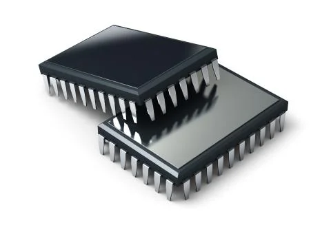 Computer chip. 3d render. 스톡 일러스트