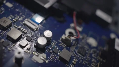A computer chip and board background Video stock 344909183