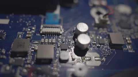 A computer chip and board background Stock Footage 344909331