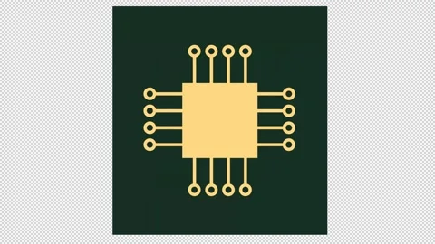 Computer chip. Animation is a computer chip. Cartoon Stock Footage 278512631