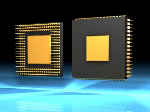 Computer chip, artwork 스톡 일러스트