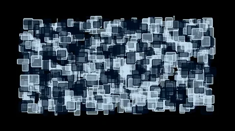 Computer chip board,game brick background,blue square block mosaics wall,abstra Stock Footage 4843054