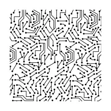 Computer chip circuit Illustrazione stock
