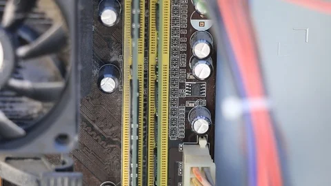 Computer chip close up view 库存影片 111926310