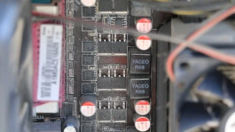 Computer chip close up view 库存影片 111926315