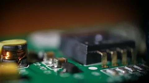 Computer chip close up view Stock Footage 113011479