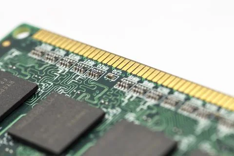Computer chip closeup Stock Photos