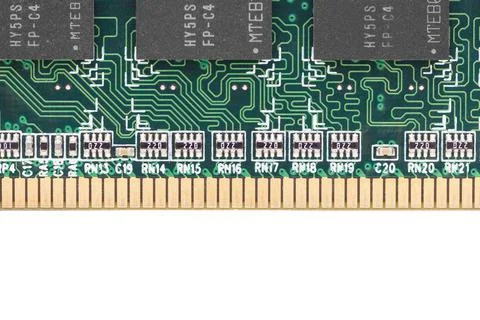 Computer chip closeup Stock Photos