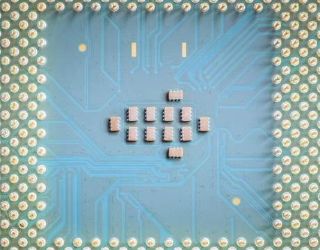 Computer chip cpu, close up, Computer technology Foto stock