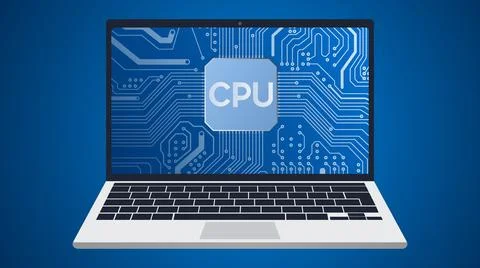 Computer chip creative concept illustration	 스톡 일러스트