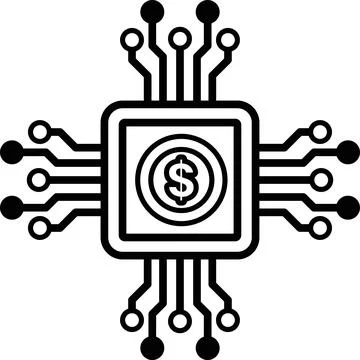A computer chip with a dollar sign on it Stock Illustration