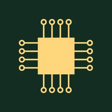 Computer chip. Electronics. computer chip Stock Illustration