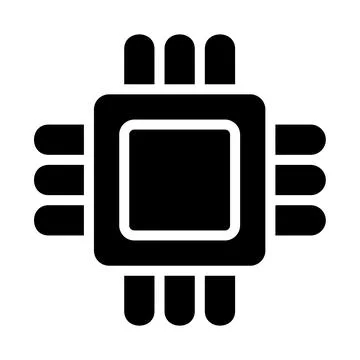 Computer chip icon. Concept of technology, artificial intelligence, and dat.. 스톡 일러스트