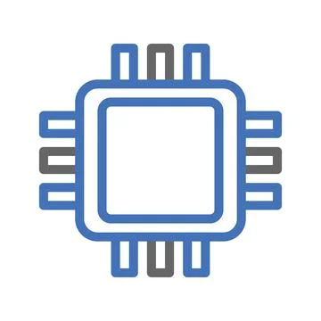 Computer chip icon. Concept of technology, artificial intelligence, and inn.. Stock Illustration