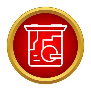 Computer chip icon illustrating technology and digital processing Stock Illustration