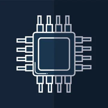 Computer Chip Stock Illustration