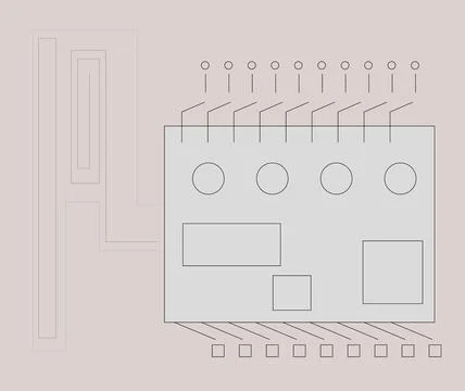Computer chip Stock Illustration
