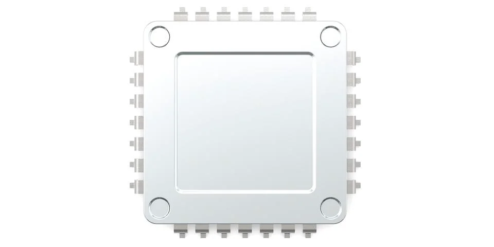 Computer chip isolated on white background Stock Illustration