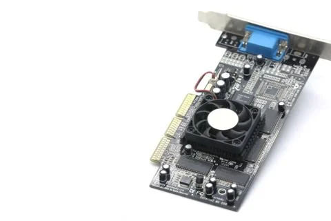 Computer chip isolated on a white background Stock Photos