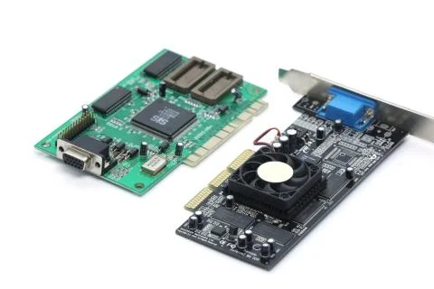 Computer chip isolated on a white background Stock Photos