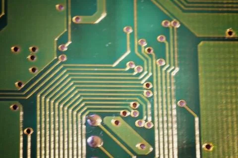 Computer chip macro Stock Photos