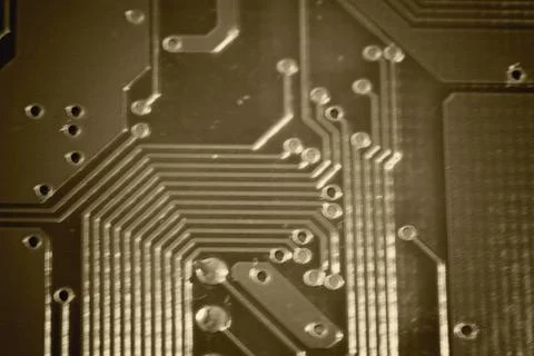 Computer chip macro Stock Photos