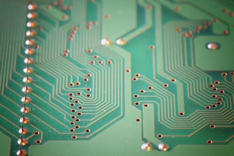 Computer chip macro Stock Photos