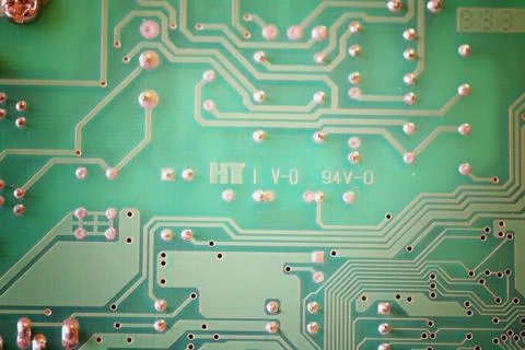 Computer chip macro Stock Photos