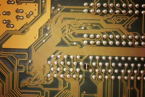 Computer chip macro Stock Photos