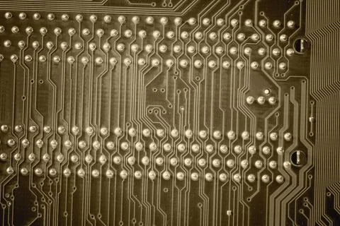 Computer chip macro Stock Photos