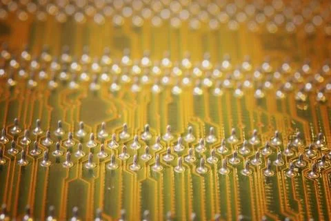 Computer chip macro Stockfoto's