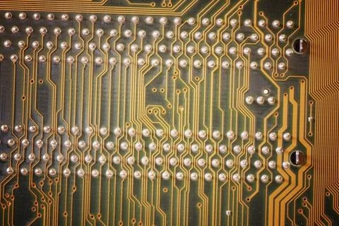 Computer chip macro Stock Photos